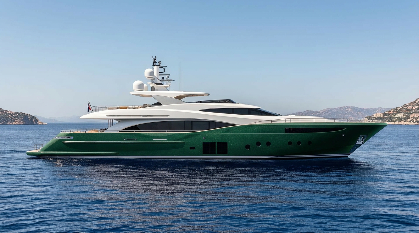 Yacht an der Marina